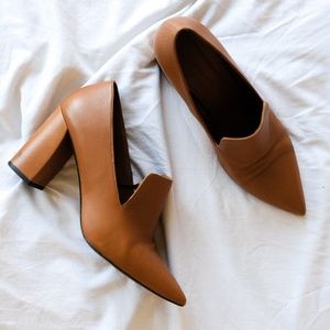 Brown Adolfo Dominguez Spanish Leather Heels